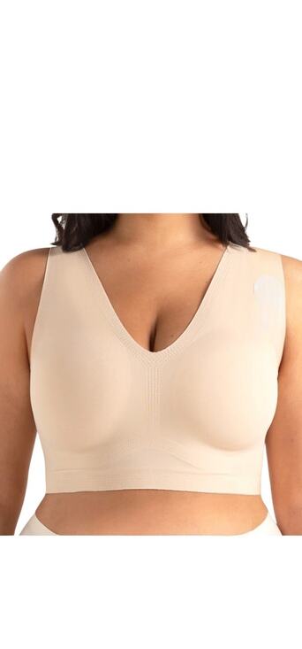Shapermint Other - Shapermint Truekind Womens Everyday Comfort V-Neck Bralette Cream Size M